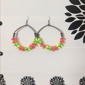 Multicolored bead earrings